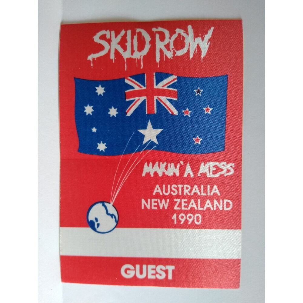 Skid Row Backstage Pass 1990 Makin A Mess Tour Vintage Heavy Metal Hard Rock